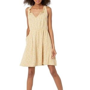Lucky brand sleeveless split neck babydoll dress